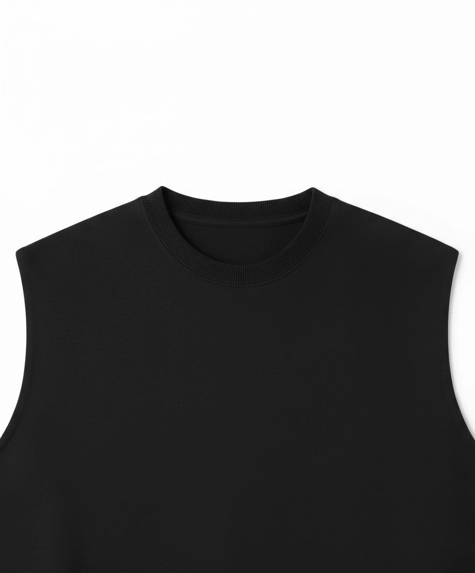 TANK TOP BLACK 250 GSM OVERSIZE