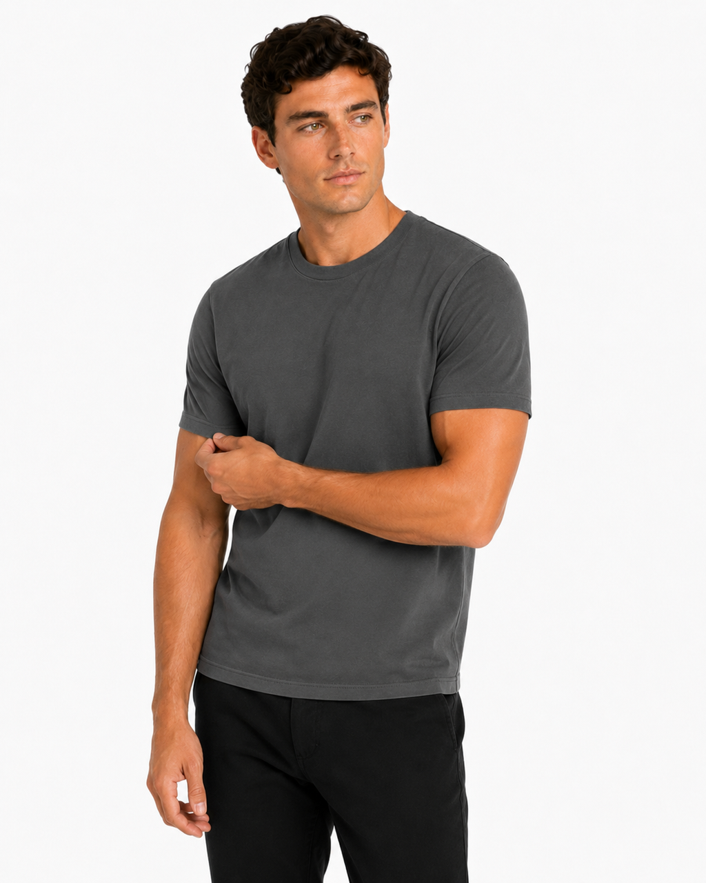 CARBON BLACK 160 GSM REGULAR FIT