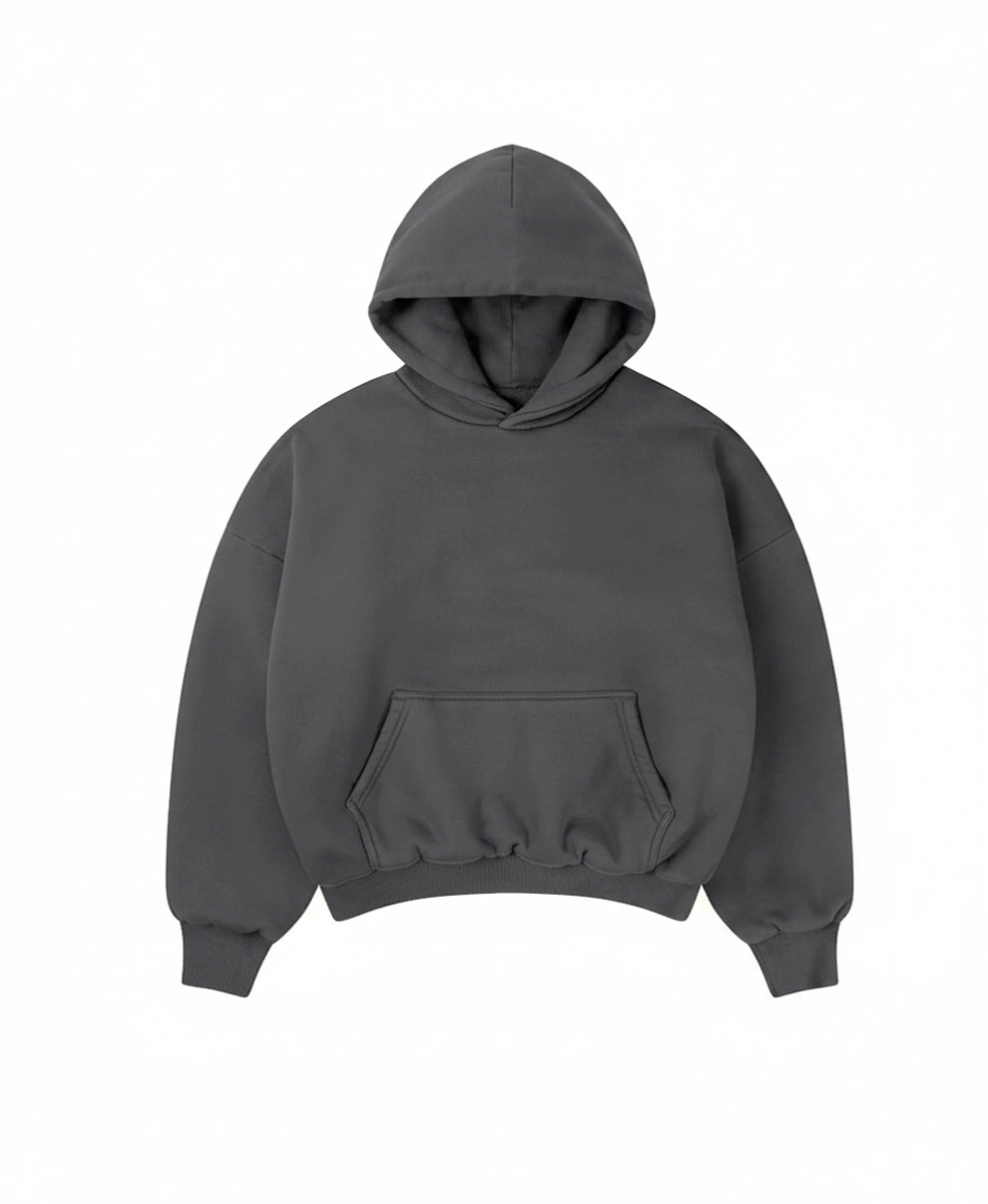 HOODIE HEAVYWEIGHT PREMIUM CARBON BLACK OVERSIZE