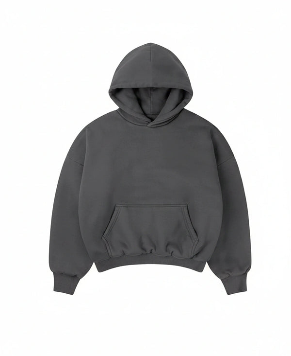 HOODIE HEAVYWEIGHT PREMIUM CARBON BLACK OVERSIZE