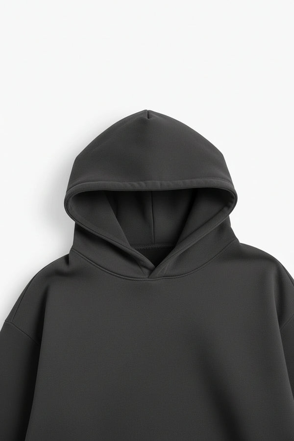 HOODIE HEAVYWEIGHT PREMIUM CARBON BLACK OVERSIZE