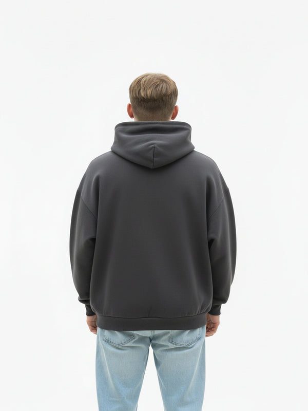 HOODIE HEAVYWEIGHT PREMIUM CARBON BLACK OVERSIZE