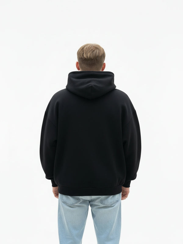 HOODIE HEAVYWEIGHT PREMIUM BLACK OVERSIZE