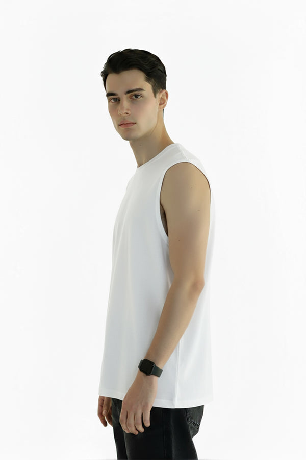 TANK TOP WHITE 250 GSM OVERSIZE